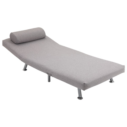 Single Sofa Bed Futon Chair Sleeper, Foldable Portable Lounge Couch, Living Room Furniture, Grey, HOMCOM, 9