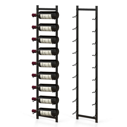 Wall Mounted Metal Wine Rack Organizer for Liquor and Champagne-M, Costway, 5