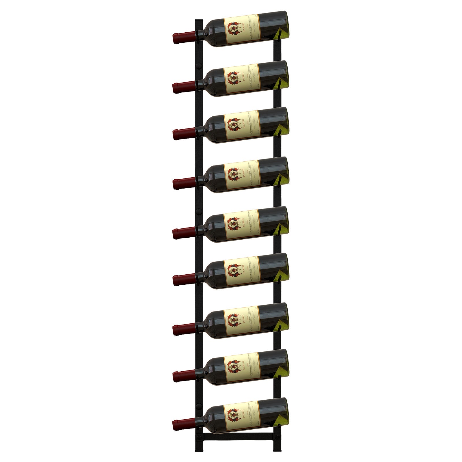 Wall Mounted Metal Wine Rack Organizer for Liquor and Champagne-M, Costway, 6