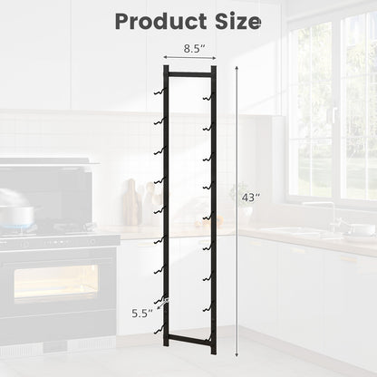 Wall Mounted Metal Wine Rack Organizer for Liquor and Champagne-M, Costway, 7