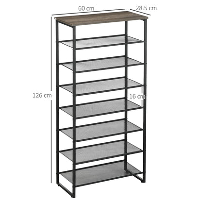 Shoe Rack, Tall Shoe Rack,  8-Tier Shoe Rack, vertical shoe rack, homcom, 7