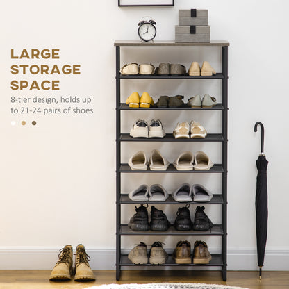 Shoe Rack, Tall Shoe Rack,  8-Tier Shoe Rack, vertical shoe rack, homcom, 8