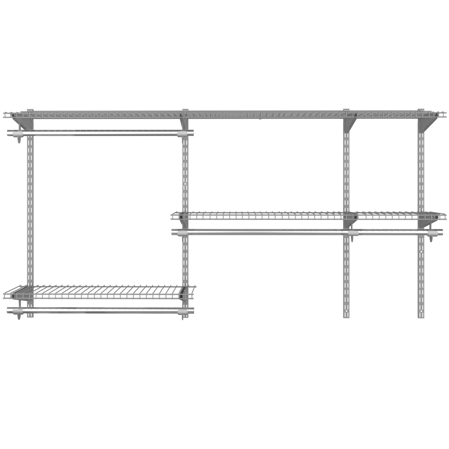 Space Saving Wall-Mounted Closet System with Adjustable Shelf-Grey, Costway, 1
