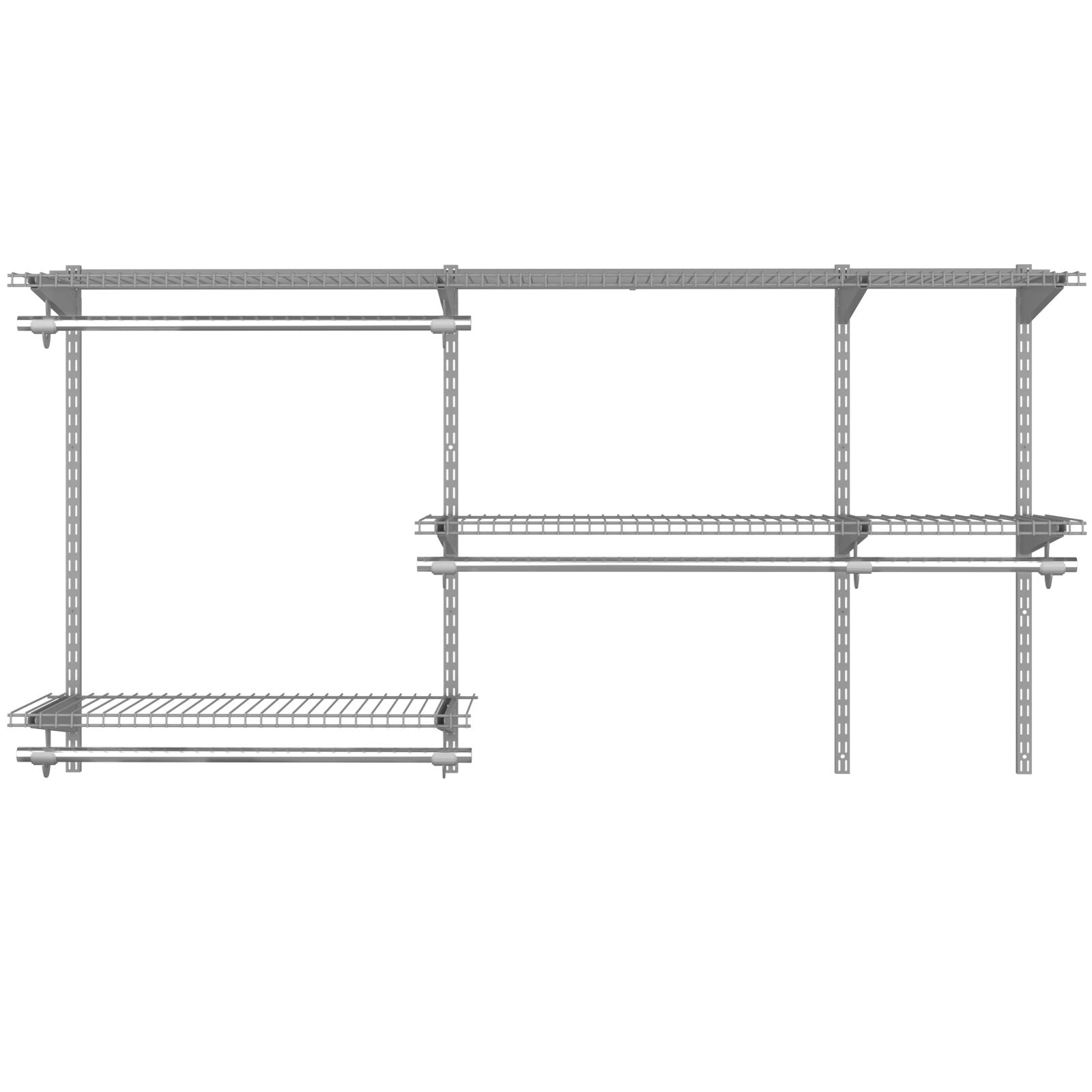 Space Saving Wall-Mounted Closet System with Adjustable Shelf-Grey, Costway, 1