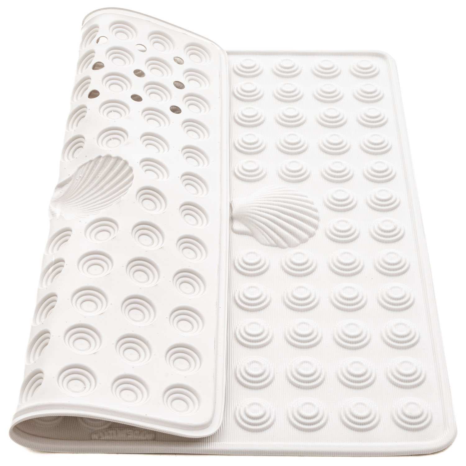 Tatkraft Shell Non Slip Shower Mat, 48x48cm, Mildew Resistant, White, Made in Italy, Tatkraft Shell