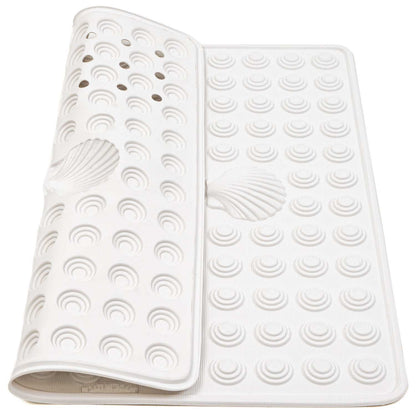 Non Slip Shower Mat, 48x48cm, Mildew Resistant, White, Made in Italy, Tatkraft Shell, 9