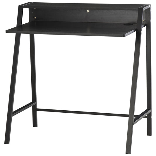 Writing Desk Computer Table Home Office PC Laptop Workstation Storage Shelf 84L x 45W cm Black, HOMCOM, 1