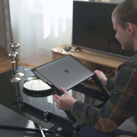 WonderWorker Einstein - Laptop Bed Table, Ergonomic Adjustable Laptop Table,  Desk with 2 USB Cooling Fans 