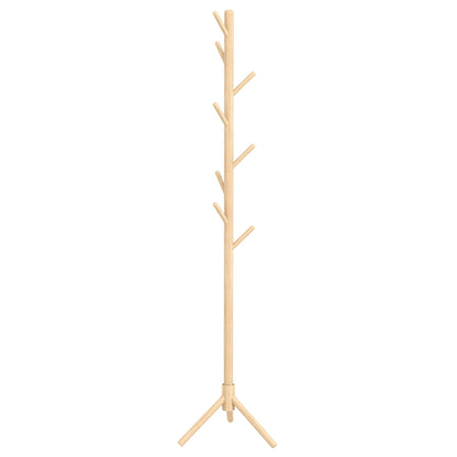 Eight-Hook Wooden Coat Rack - Natural, HOMCOM, 1
