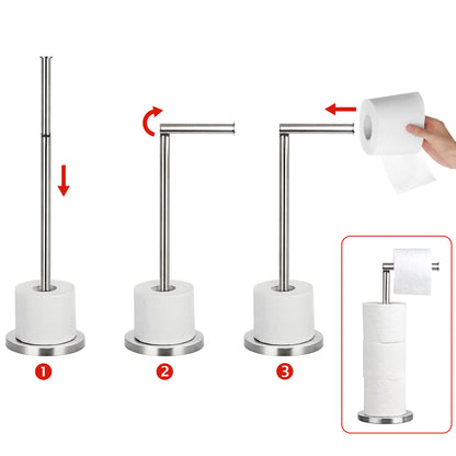  Free-Standing Toilet Paper Stand Storage, Toilet Paper Roll Holder