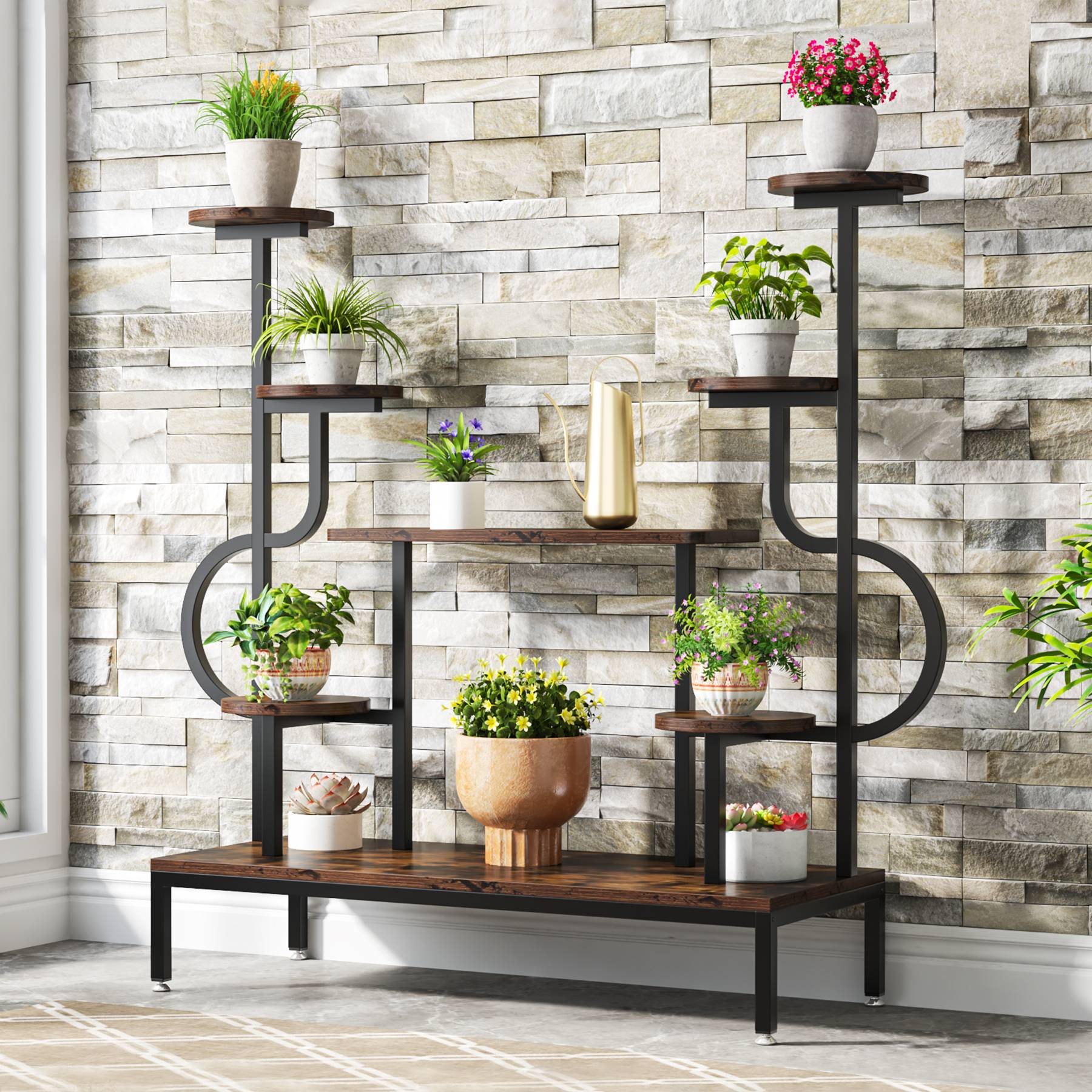 Plant Stand, 8-tier Potted Ladder Holder Flower Rack Shelves, Tribesigns, 5