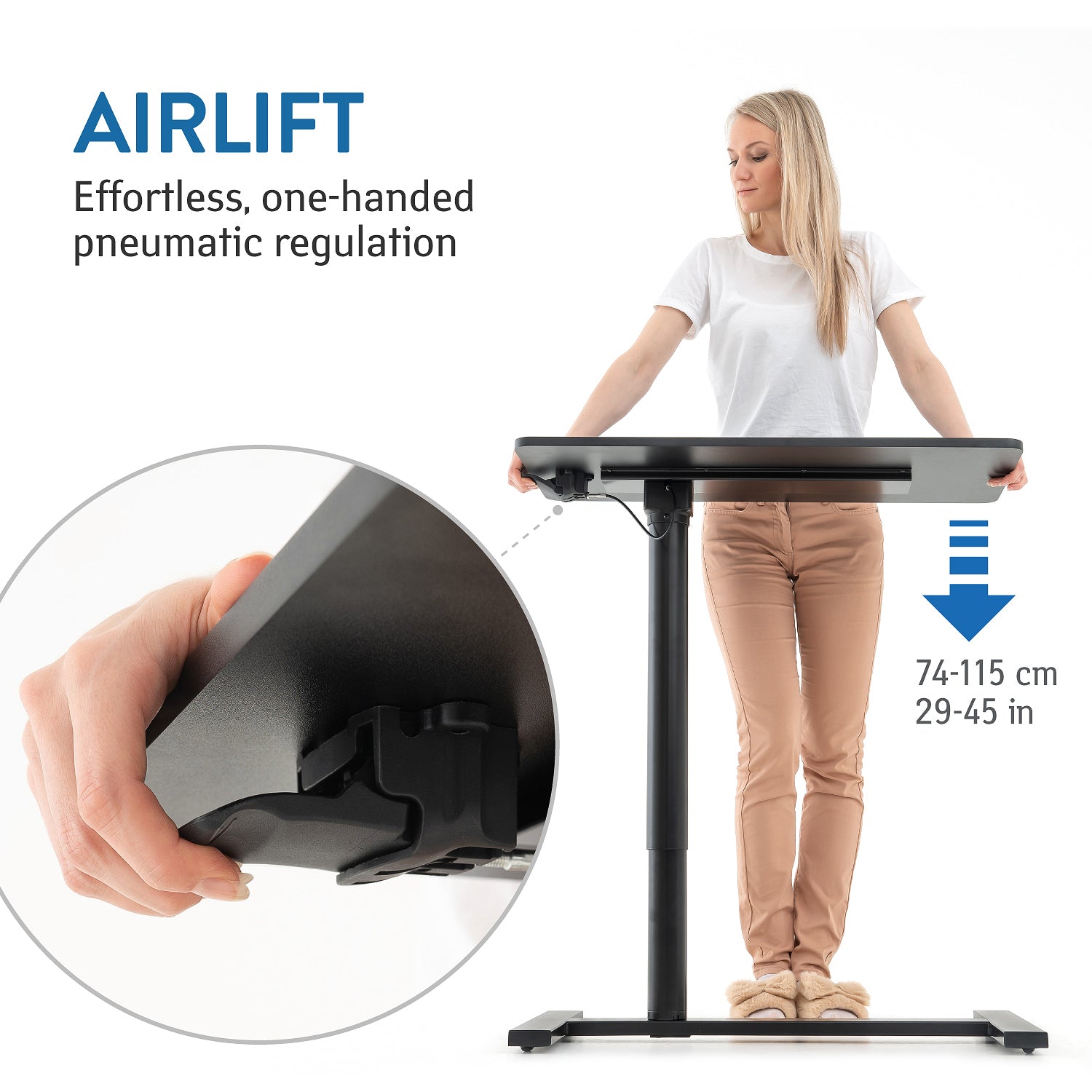 Laptop Table Airlift Adjustable Tatkraft Bliss TatkraftShop