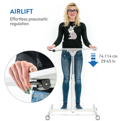 Airlift One-Handed Height Adjustment Laptop Cart
