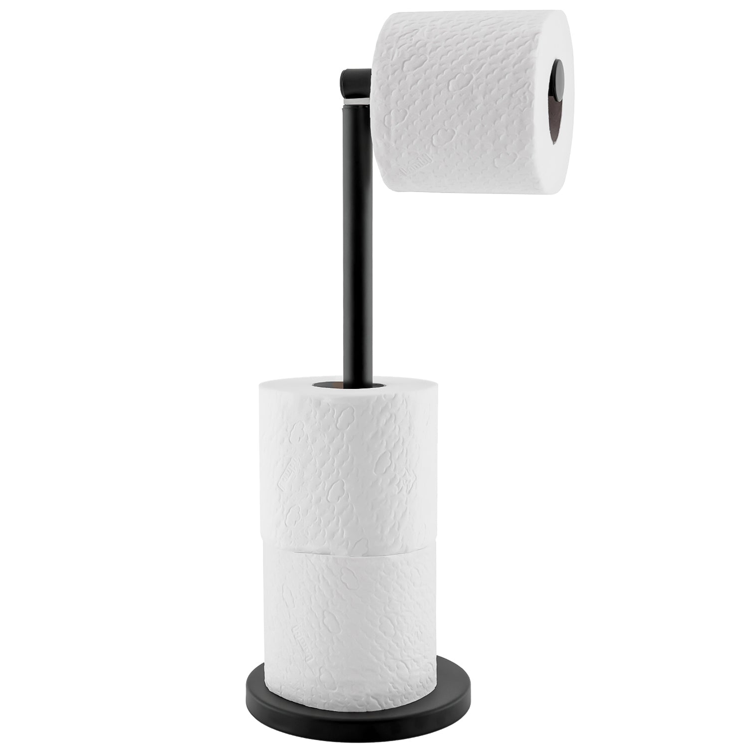 Tatkraft Nora - Toilet Paper Stand Storage, Toilet Paper Roll Holder, Black