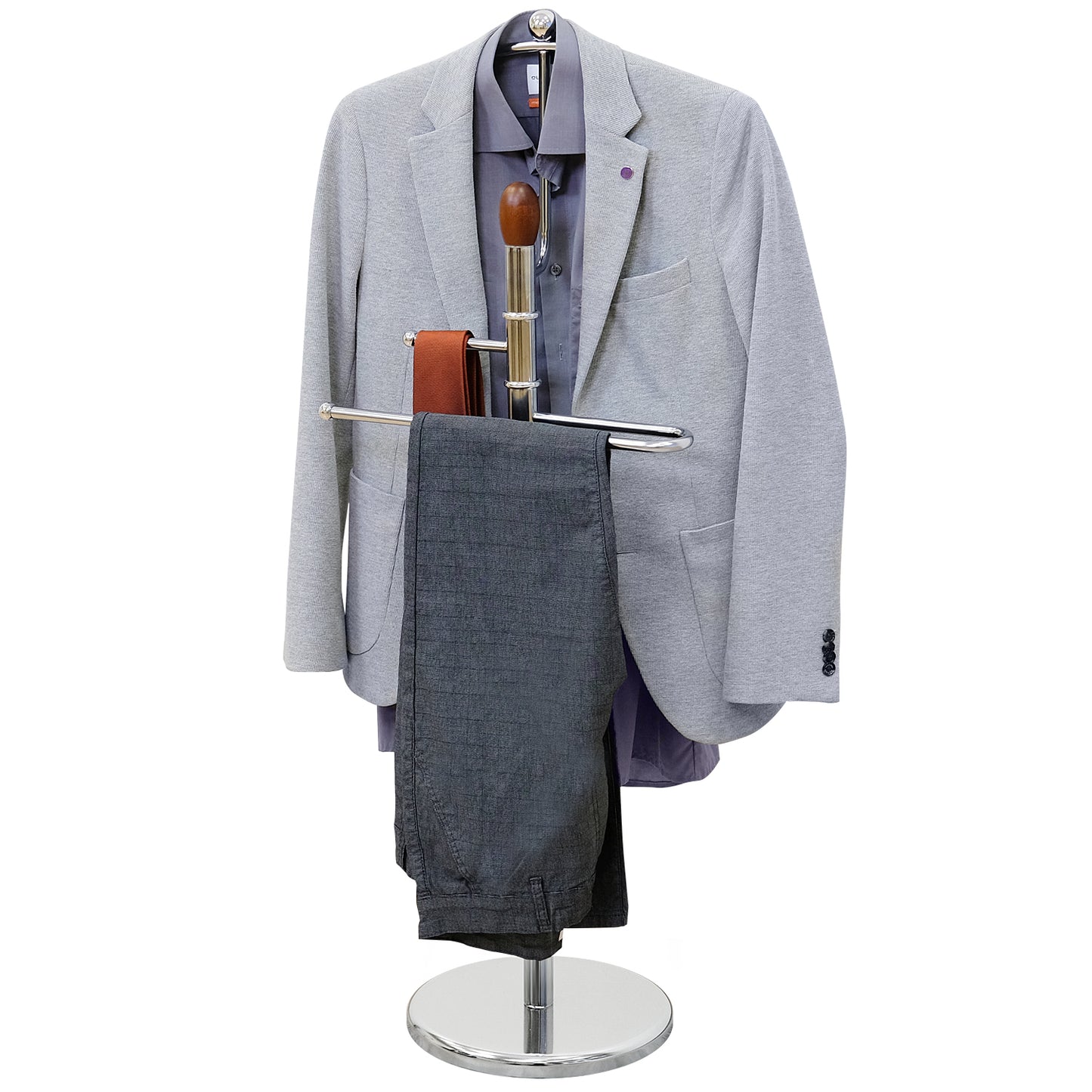 Tatkraft Dandy - Clothes Valet Stand, Freestanding Suit Hanger, Stable Heavy Base