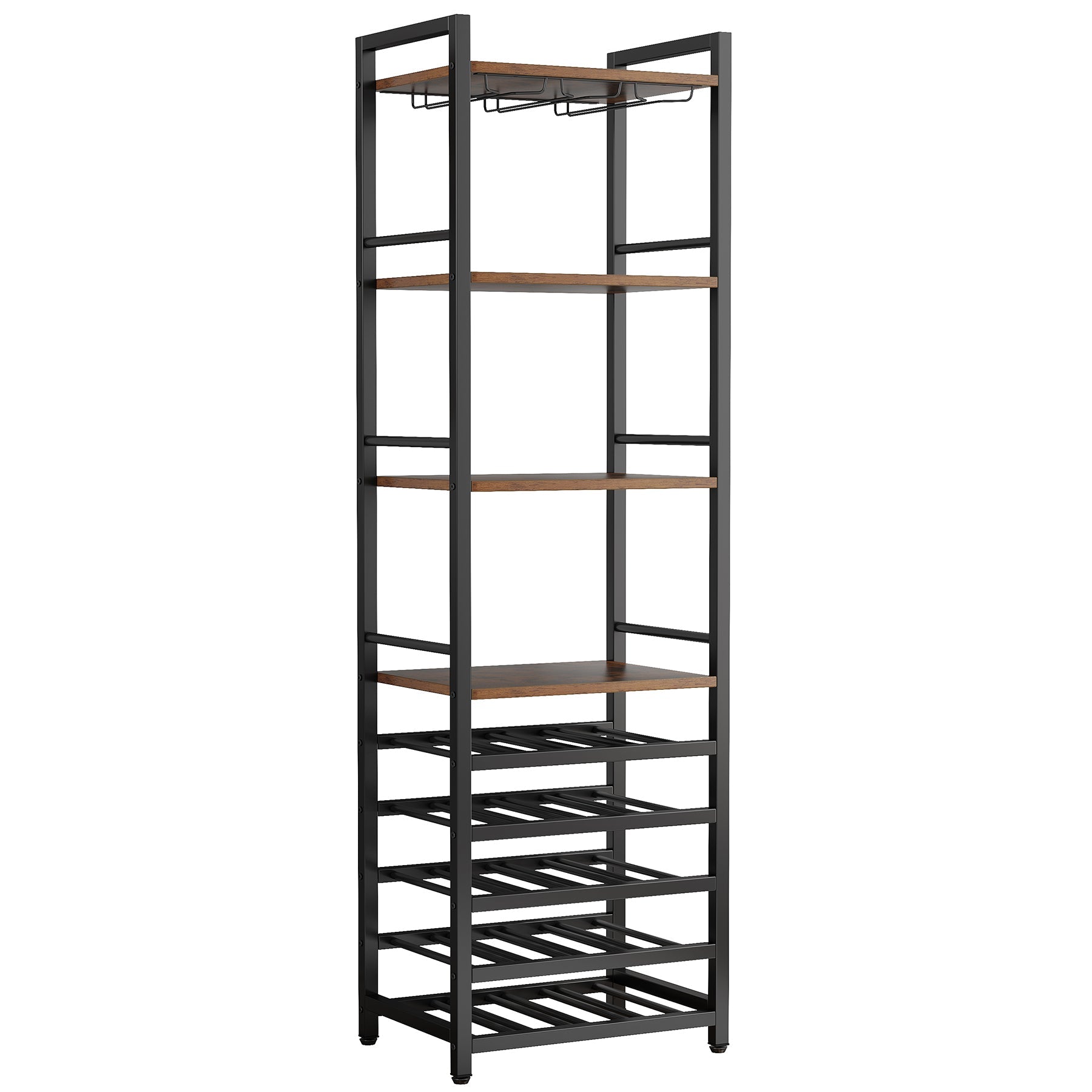 Wine Rack, Tall Wine Rack, 9 Tier 20 Bottle, Narrow Wine Rack, Free Standing Wine Rack, Tribesigns, 3