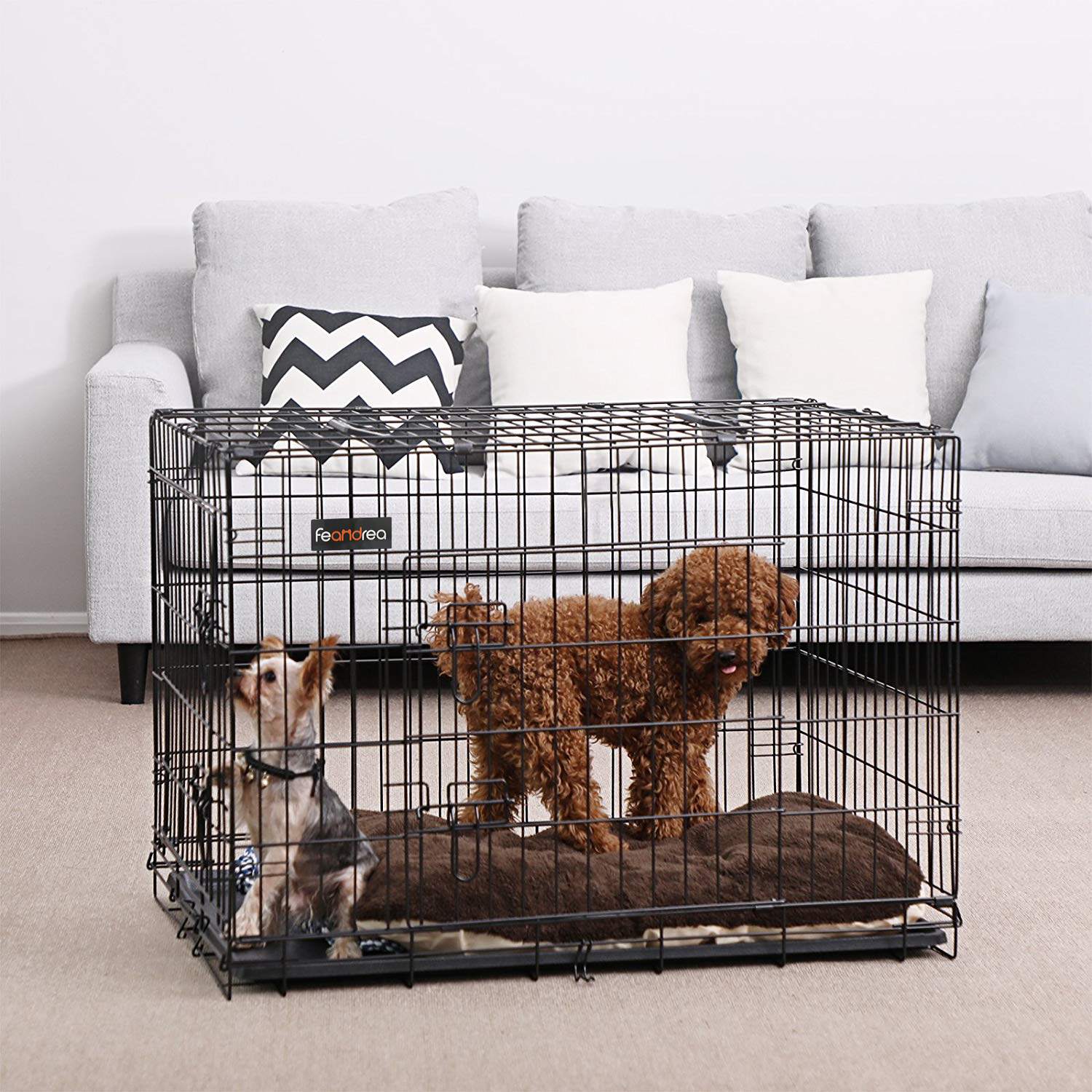 Dog Cage, Dog Furniture, Dog Crate, Escape Proof Dog Cage Kennel, Dog Kennel Indoor, 3