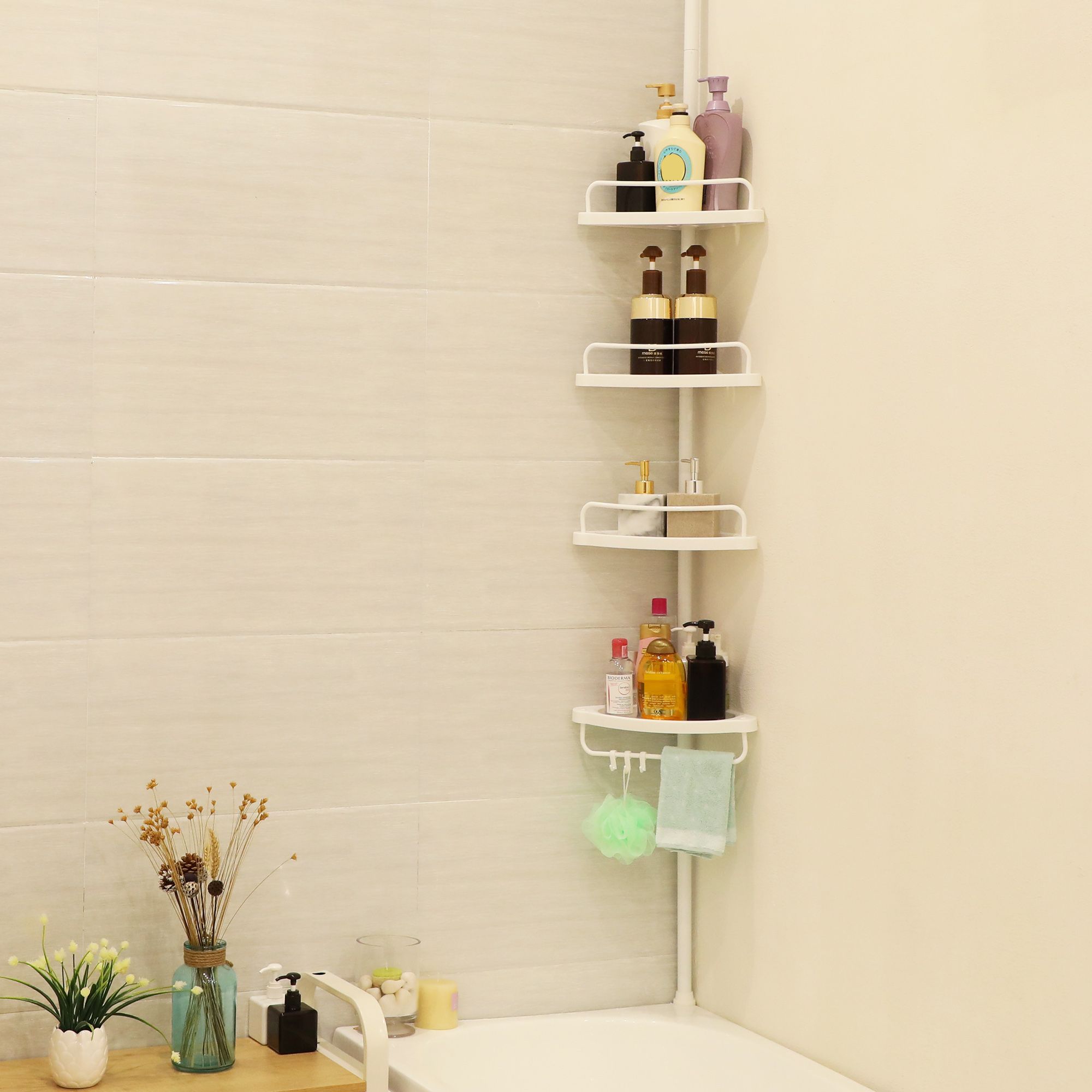 Adjustable cheapest shelf for shower room