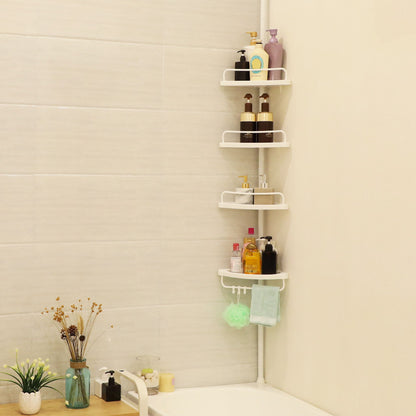 Shower Corner Shelf, 4 Tier, Bathroom Corner Shelf, Adjustable Bathroom Shower Shelf, Bathroom Organiser, SONGMICS, 6