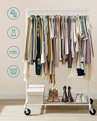Clothes Rail, Clothes Rack on Wheels, Heavy-Duty Clothing Rail, Holds 90 kg, SONGMICS, 2
