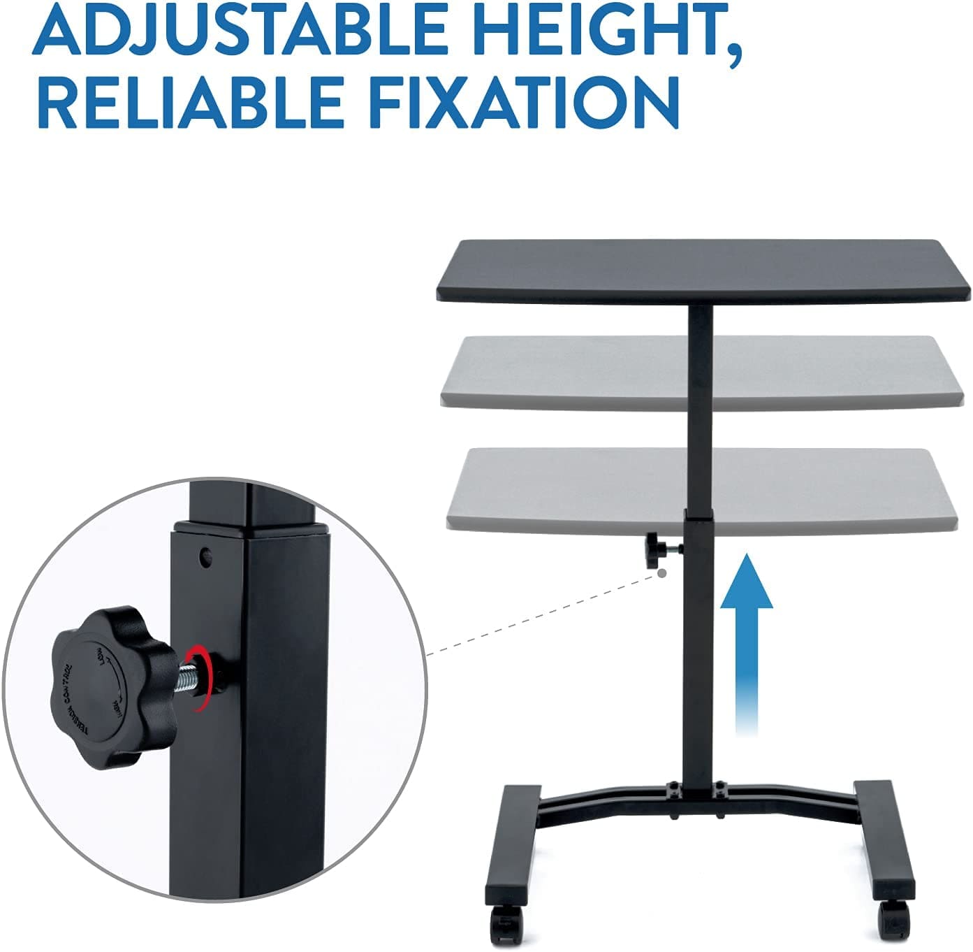 Laptop Stand Desk, Adjustable Height 52-84cm