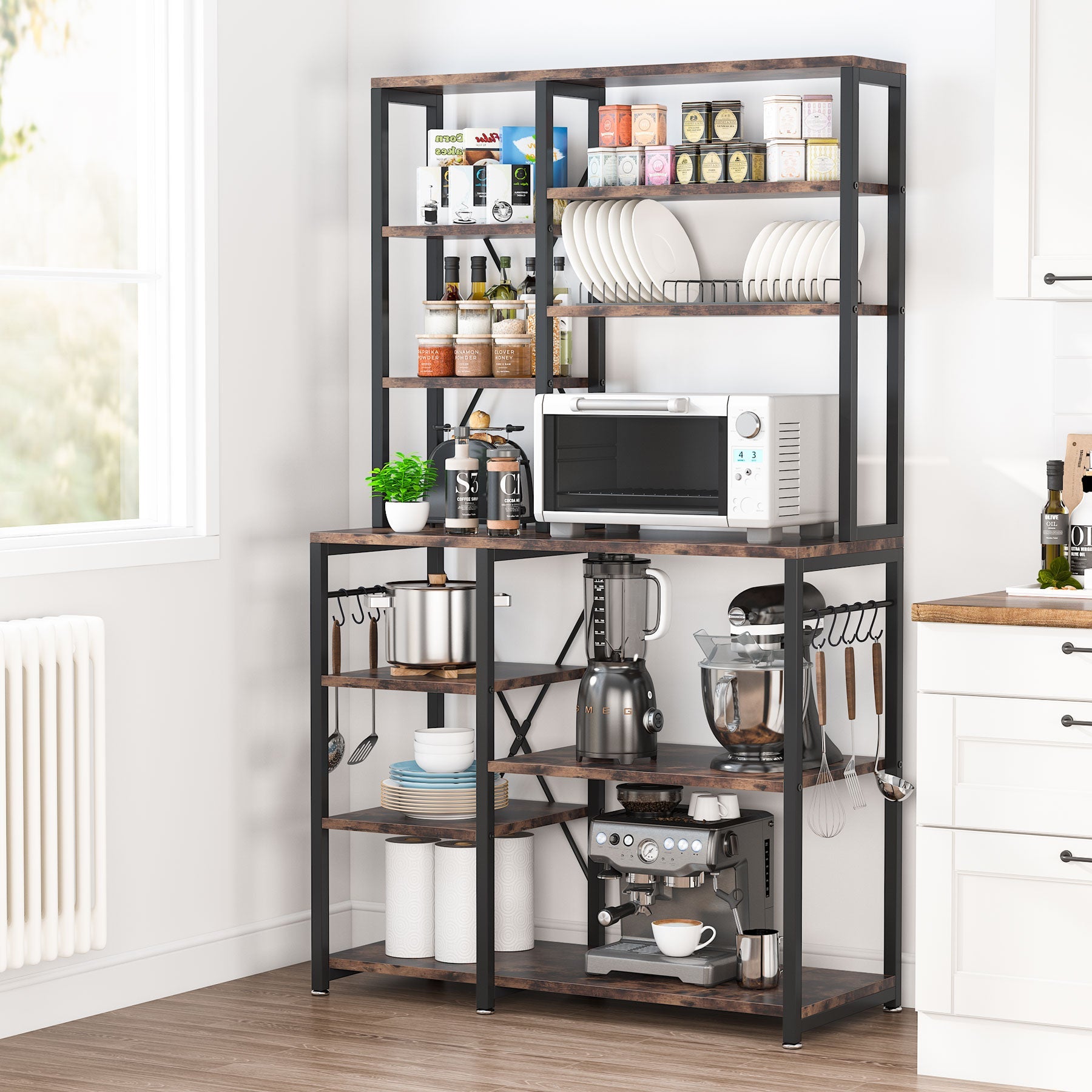 Tribesigns - Kitchen Baker's Rack, 10-Tier Kitchen Utility Storage She ...