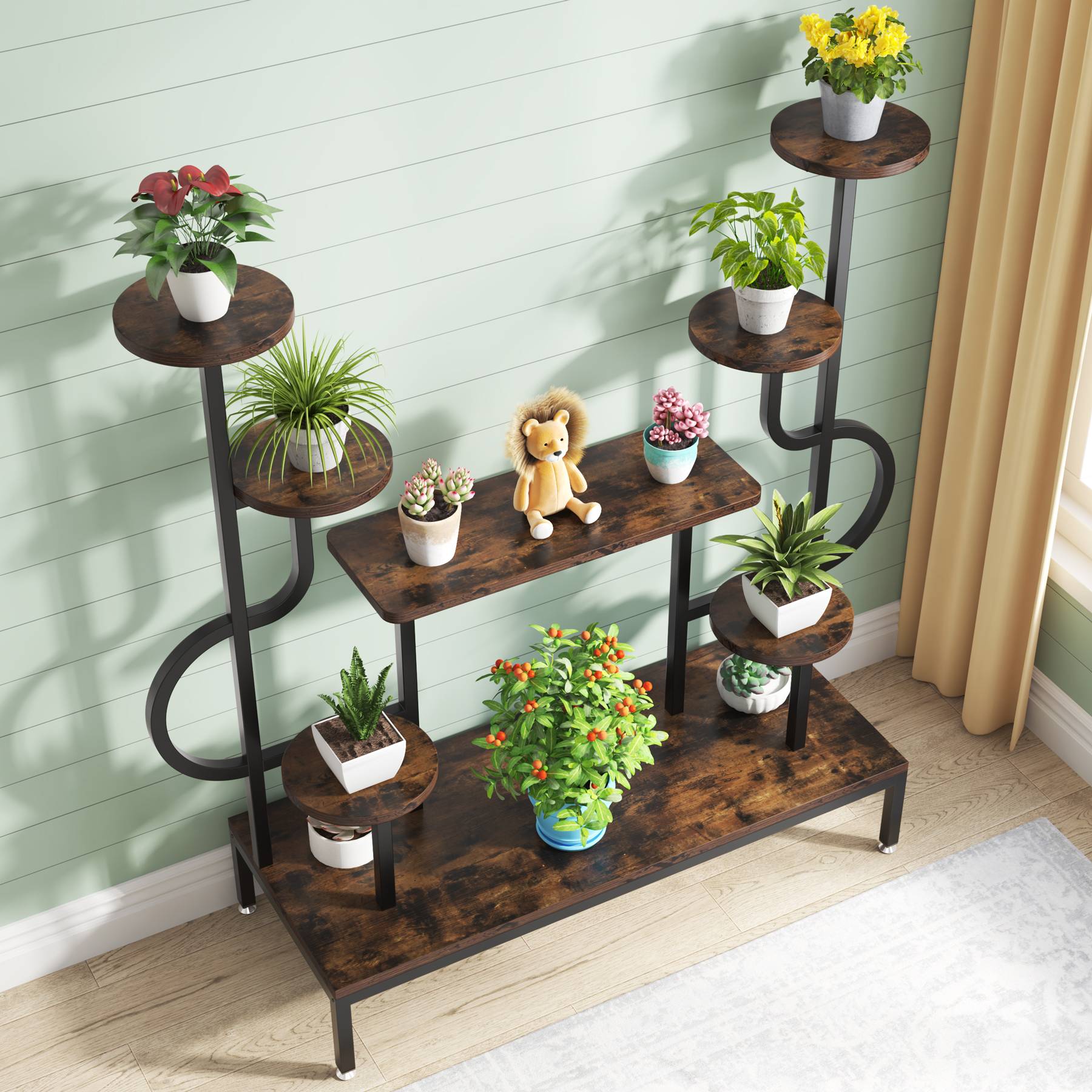 Plant Stand, 8-tier Potted Ladder Holder Flower Rack Shelves, Tribesigns, 6