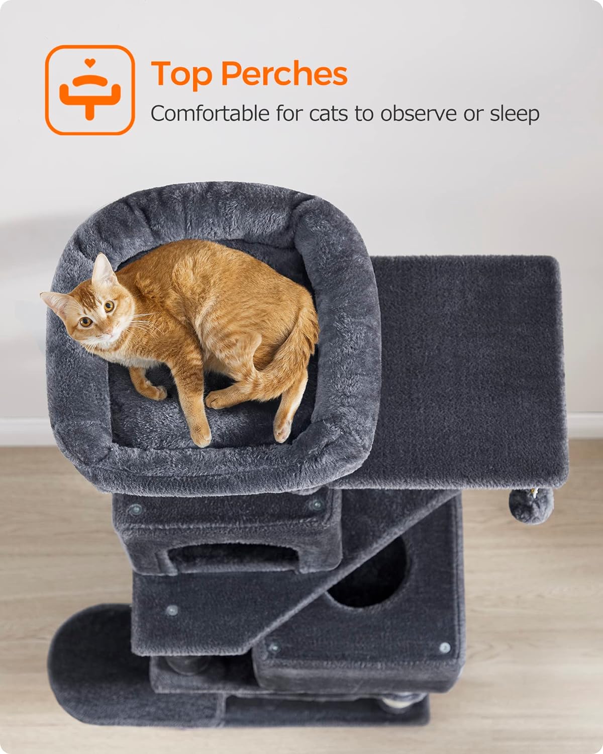 Cat Tree, Cat Tower for Indoor Cats, Cat Condo, Cat Bed Furniture, Kittens Activity Center, Cat Furniture, 3