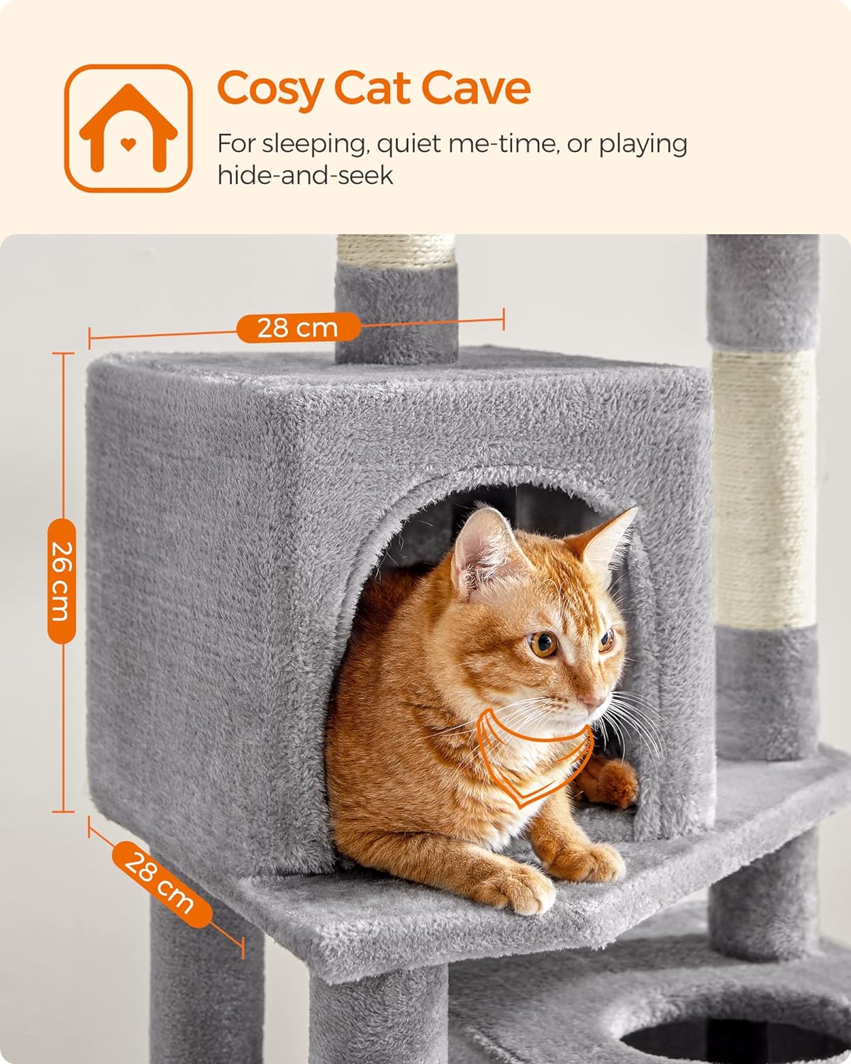 Cat Tree, Cat Tower for Indoor Cats, Cat Condo, Cat Bed Furniture, Kittens Activity Center, Cat Furniture, 4