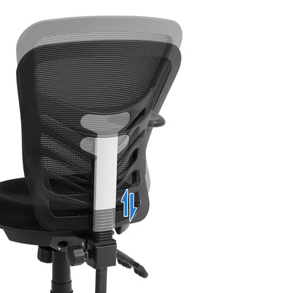 Office chair, ergonomic office chair, Height Adjustable Backrest, black office chair, Computer Chair, Nylon - SONGMICS 3