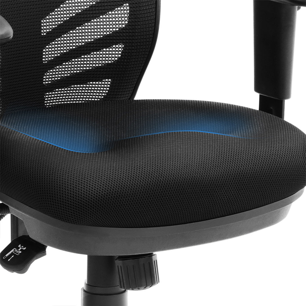 Office chair, ergonomic office chair, Height Adjustable Backrest, black office chair, Computer Chair, Nylon - SONGMICS 4