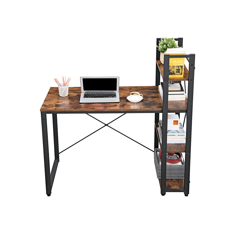 VASAGLE - Computer Desk, 120 cm Writing Desk with Storage Shelves on L ...