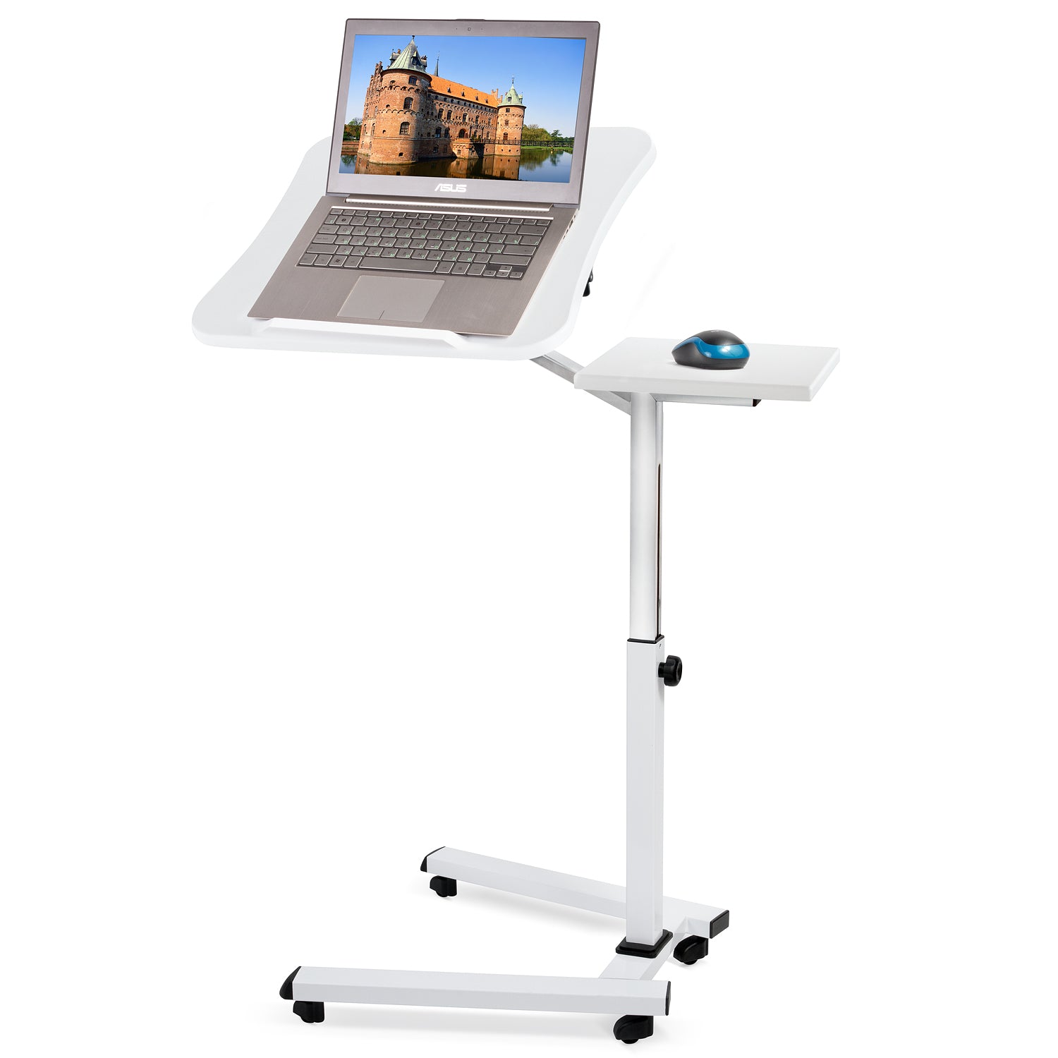 Laptop Table, Portable Laptop Desk, Sofa Desk, Laptop Bed Table, with Mouse Pad, Desk on Wheels, Tatkraft Like, 1