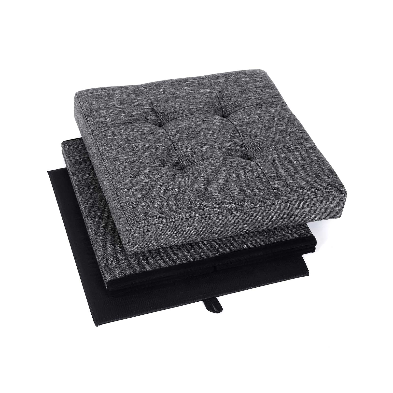 Folding Storage Chest Ottoman Footstool Portable Picnic Seat Versatile Space-saving CubesMax Load 300 kg, 4