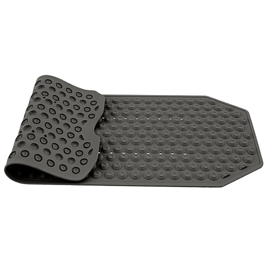 Tatkraft Secure - Non Slip Bath Mat for Inside Shower/Bath, 40 x 103cm, Durable Natural Rubber Bathtub Mat, Black, Premium Italian Quality