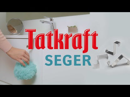 Tatkraft Seger - 10 Over Door Hooks, Stainless Steel, Reversible and Compatible for Cabinet Door Cupboard Drawer Closet, 5 kg 11lbs